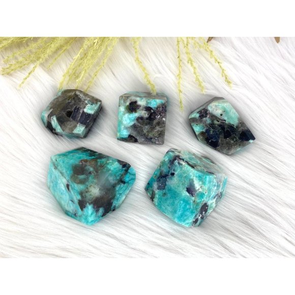 Amazonite Free Form, 274G Amazonite FreeForm, Amazonite Palm Stone, 64MM - Picture 7 of 7